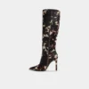 Alabrenda Kniestiefel mit Stilettoabsatz