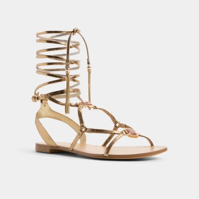 Andrina Flache Riemchensandale