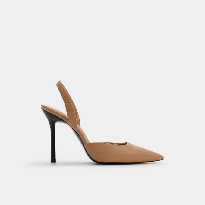 Berolden Slingback-Stiefel mit hohem Absatz, Stiletto-Absatz