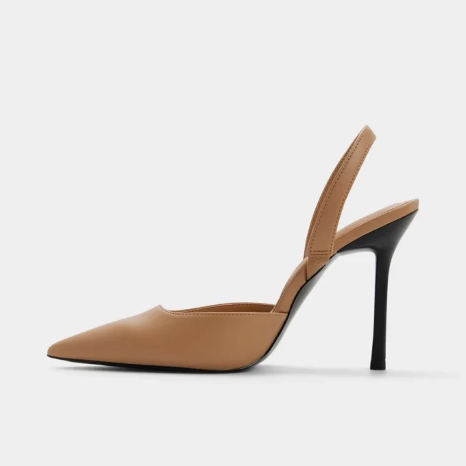 Berolden Slingback-Stiefel mit hohem Absatz, Stiletto-Absatz