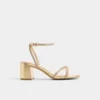 Boucliette Riemchensandale mit Absatz, Blockabsatz Boucliette Riemchensandale mit Absatz, Blockabsatz