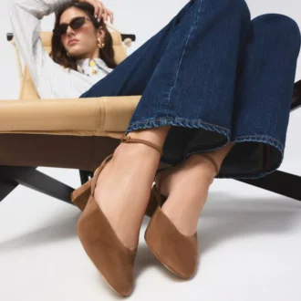 Elianie Riemchen-Pumps, Blockabsatz