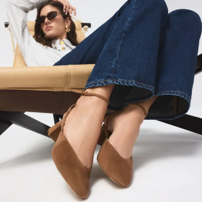 Elianie Riemchen-Pumps, Blockabsatz