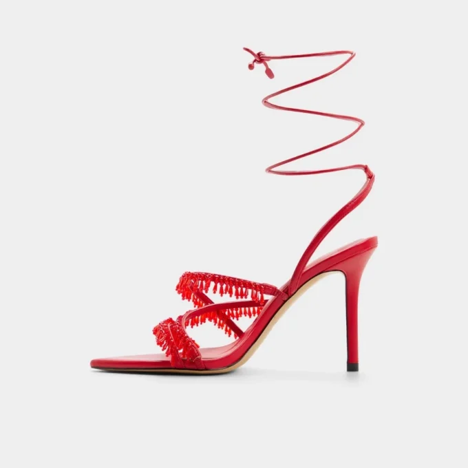 Flaming Riemchensandale mit Absatz, Stilettoabsatz Flaming Riemchensandale mit Absatz, Stilettoabsatz